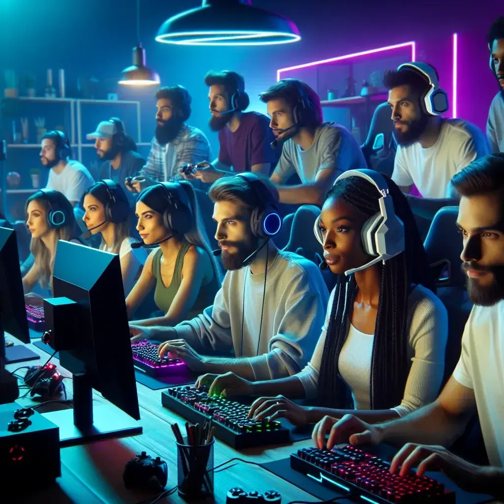 "Streamers participando en un torneo de Twitch, mostrando estrategias y camaradería en un ambiente competitivo."